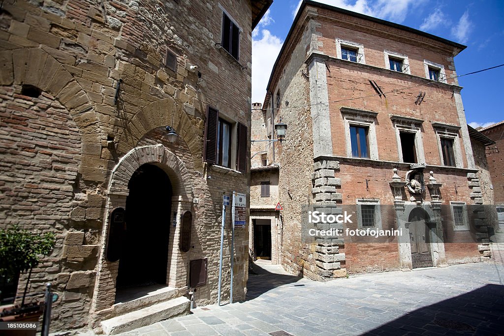 Pienza alten Häuser - Lizenzfrei Altstadt Stock-Foto