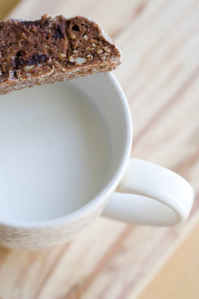 istock Almonds and Chocolate Cookies With Milk 185105128