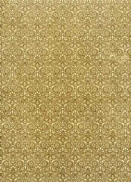 istock Florial texture print on historic paper, background, 1884 185106144