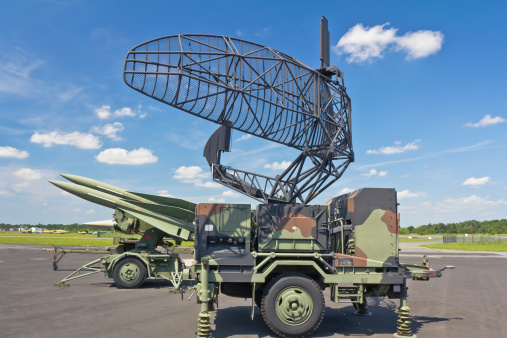 U.S. medium range self-propelled anti-aircraft missiles MIM-23 Hawk and Military Radar AntennaSee more MILITARY images here: