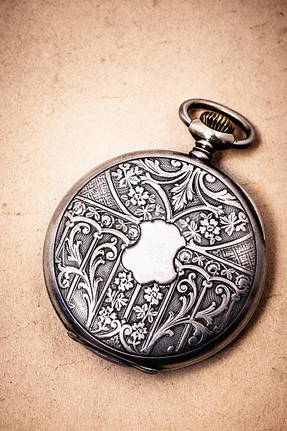 istock Engraved Back of an Old Pocket Watch. 185106638