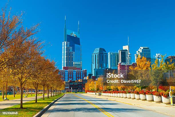 Autunno Panorama Di Nashville E Piante - Fotografie stock e altre immagini di Nashville - Nashville, Centro della città, Autunno