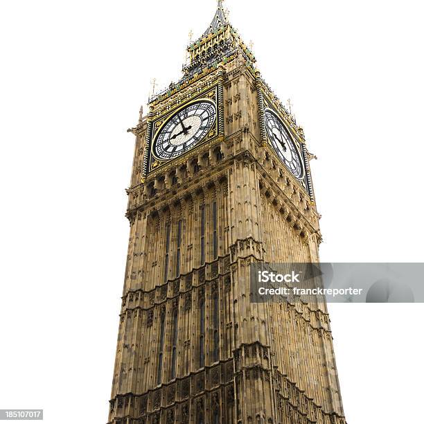 Photo libre de droit de La Tour De Big Ben À Londres Isolé Sur Blanc banque d'images et plus d'images libres de droit de 2012 - 2012, Angleterre, Architecture