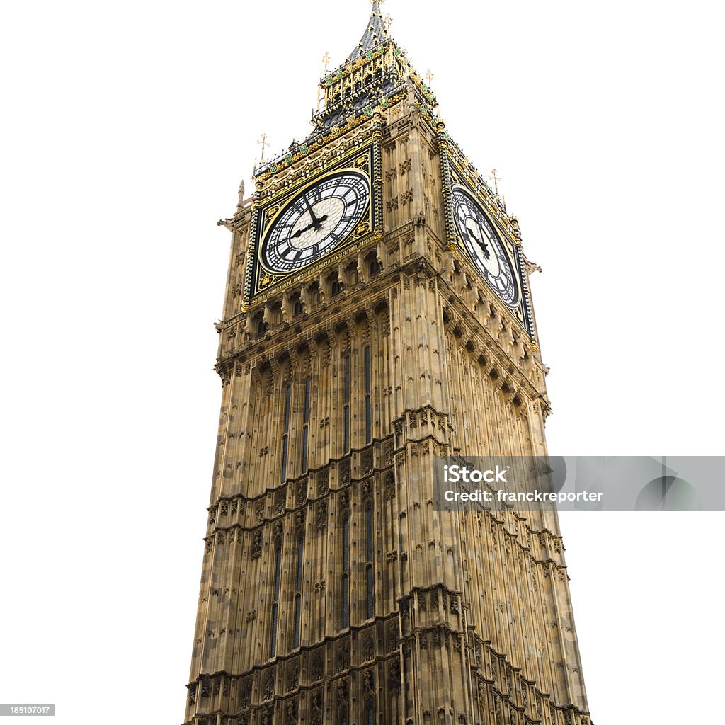 타워 빅 벤 런던 흰색 바탕에 그림자와 - 로열티 프리 2012년 스톡 사진