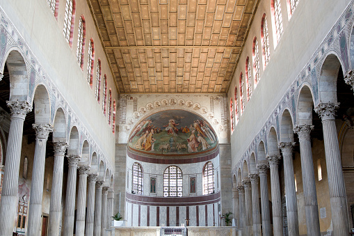 Interiori of The basilica of Santa Sabina located in Rome, Italy\u2028http://www.massimomerlini.it/is/rome.jpg\u2028http://www.massimomerlini.it/is/romebynight.jpg\u2028http://www.massimomerlini.it/is/vatican.jpg