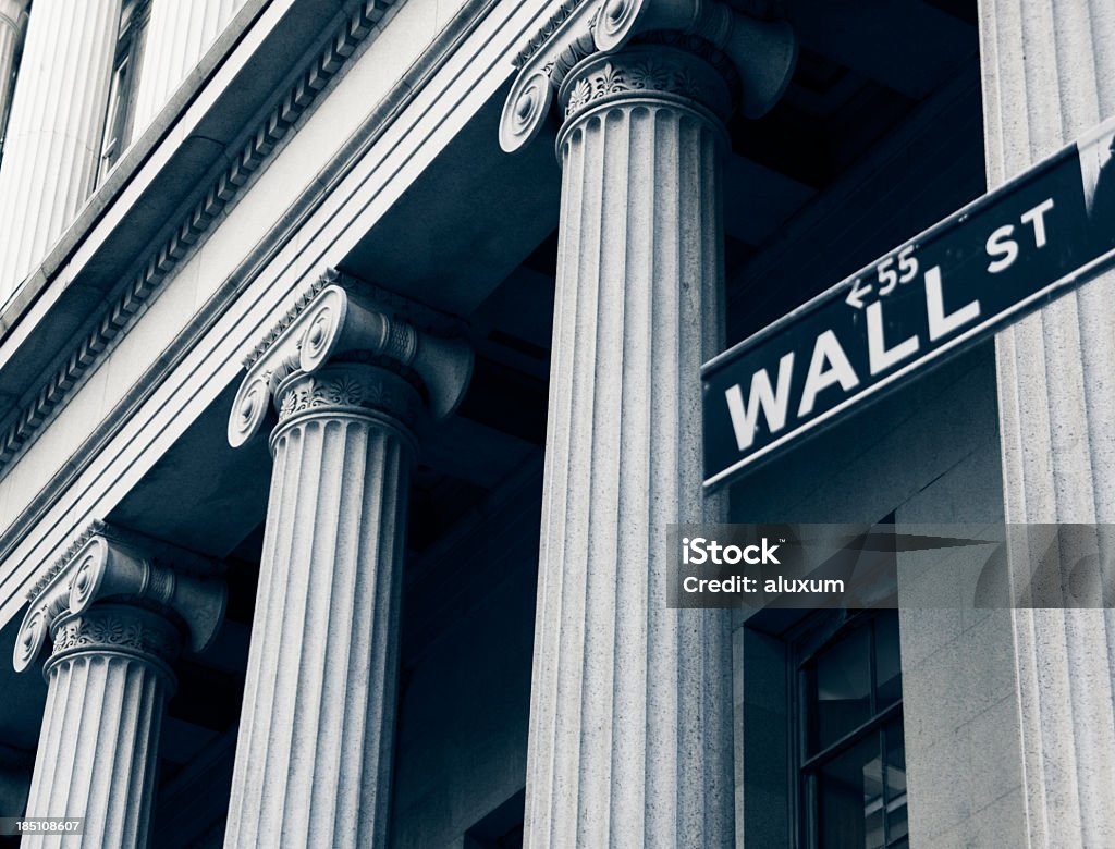Wall Street, Nova York - Foto de stock de Wall Street royalty-free