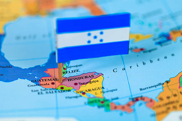 istock Map and flag of Honduras 185108668