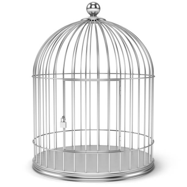Closed cage stock photo