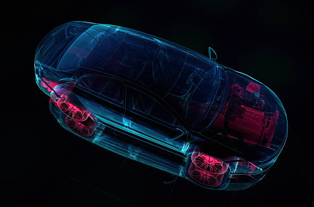 istock Car parts X-ray style 185108801