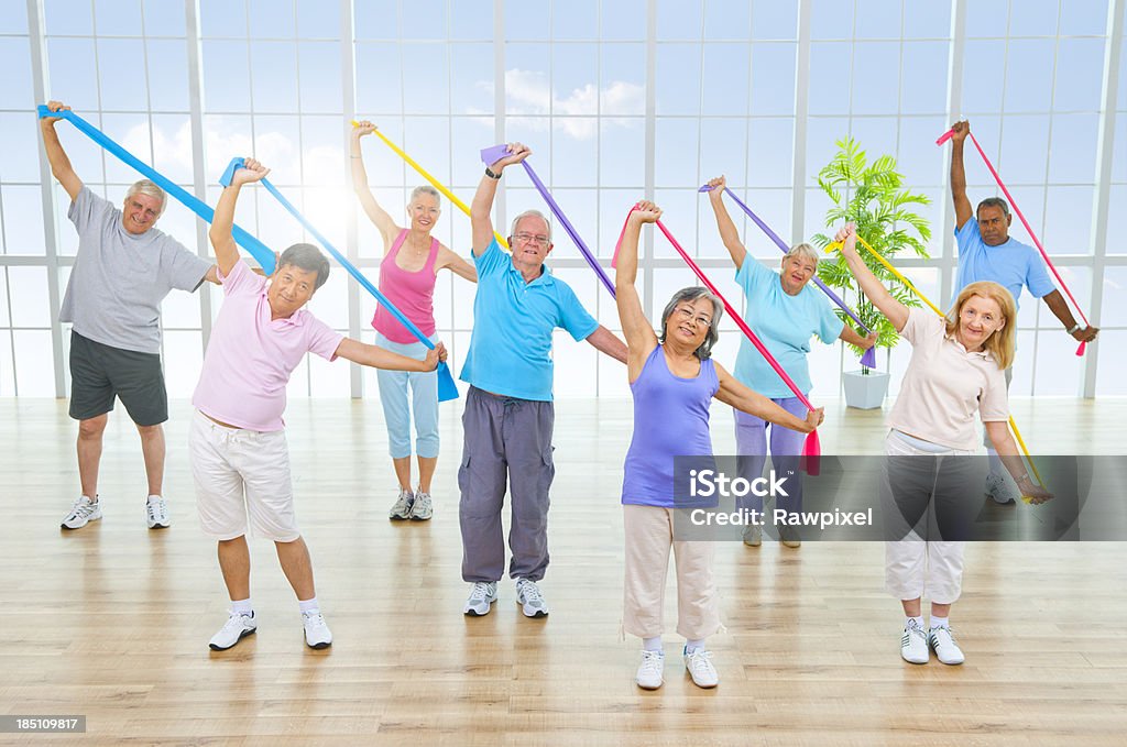 Senior exercício grupo. - Royalty-free Aeróbica Foto de stock