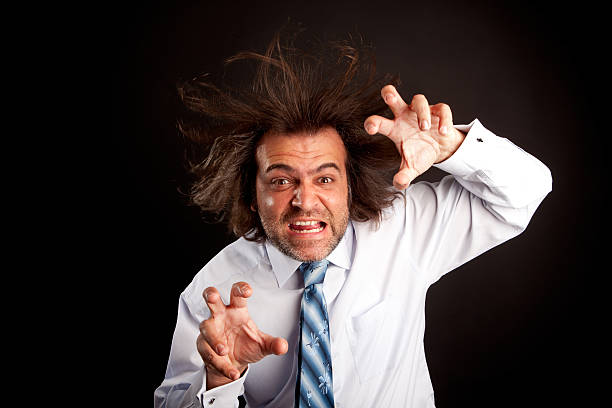 istock Crazy businessman portrait. 185109845