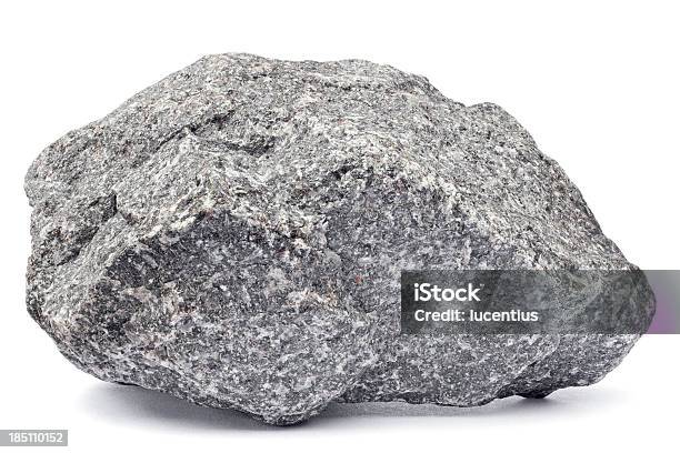 Rock Isolated On White Stock Photo - Download Image Now - Stone - Object, Rock - Object, Granite - Rock