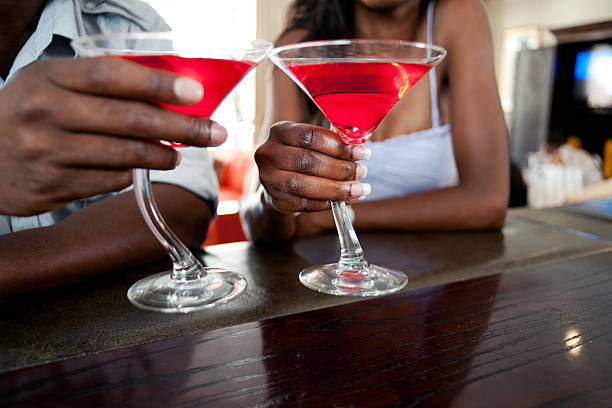 Red Martini Glasses Stock Photo - Download Image Now - Ladies' Night,  Celebratory Toast, Martini - iStock