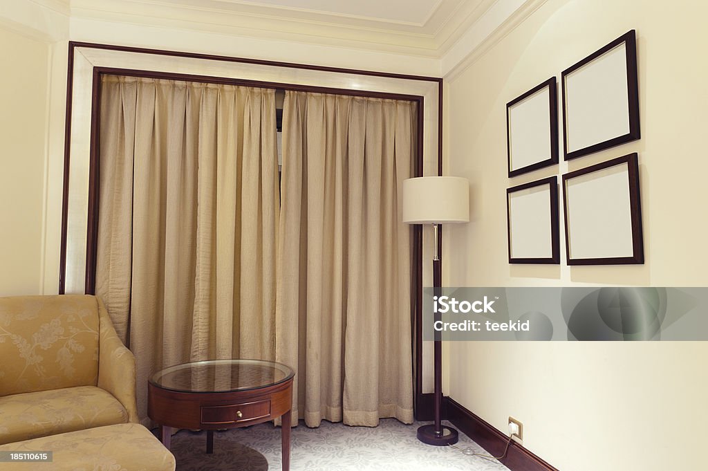 Quarto de Hotel - Royalty-free Almofada - Artigo de Decoração Foto de stock