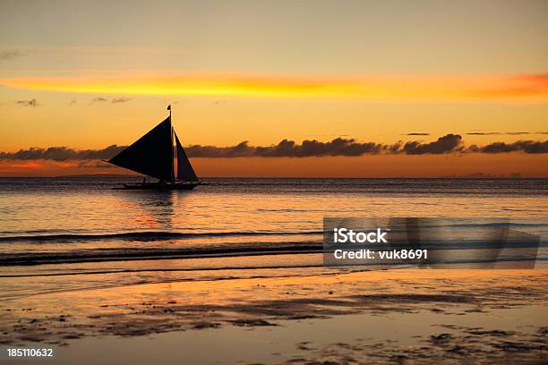 Sailing In Sunset Stock Photo - Download Image Now - Activity, Asia, Beach