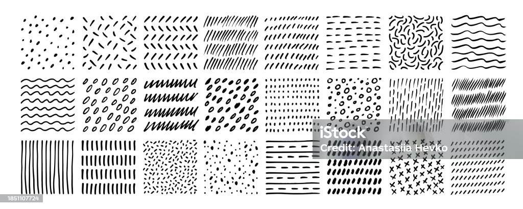Sketchy Line Pattern Various Sketchy Doodle Texture And Patterns For Illustrations Stock ...