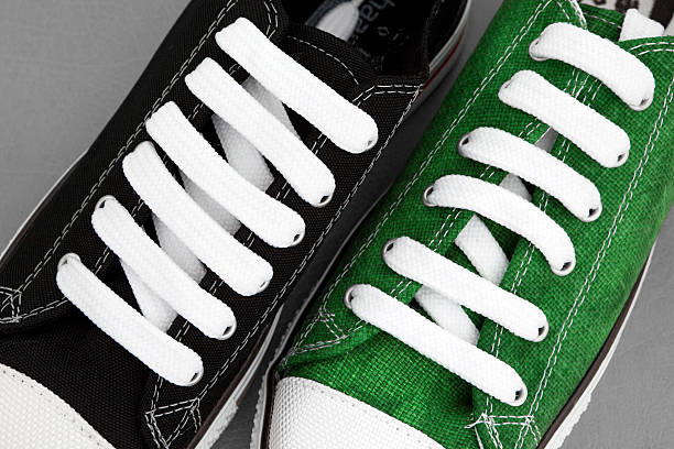 istock Pair of canvas shoes 185110921