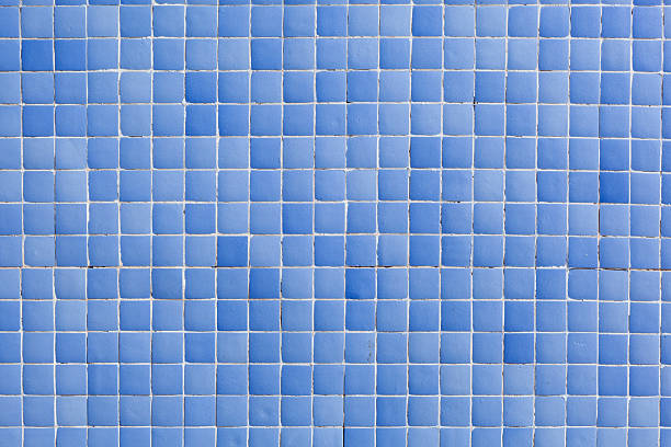 blue tiles stock photo