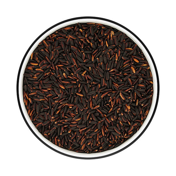 istock Black rice in a bowl from directly above 185111066