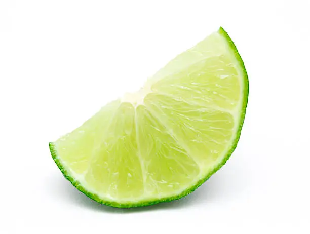 Lime Slice Isolated on White Background