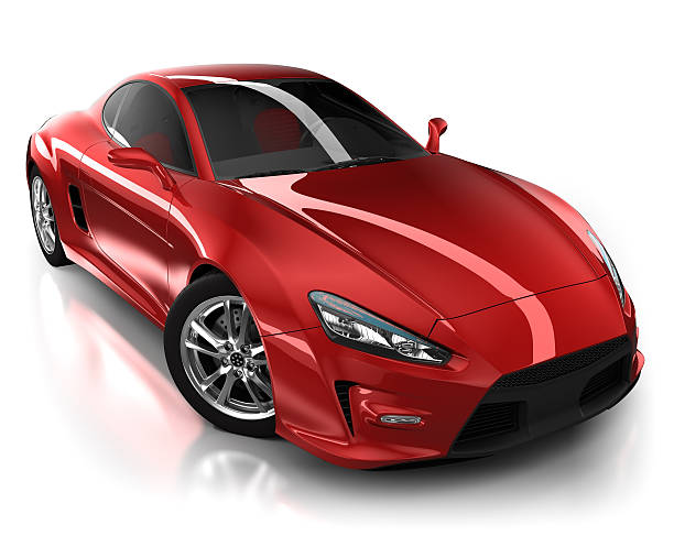 istock Sports car in studio - isolated on white/clipping path 185111234