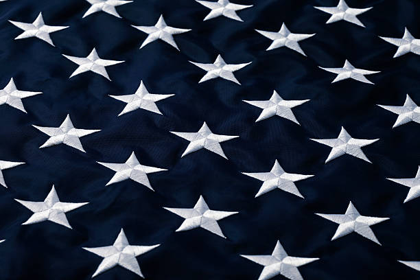 istock Embroided American Flag Background 185111952