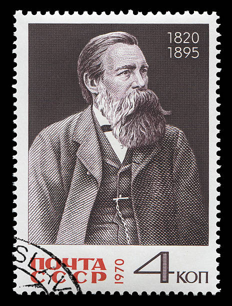 porträt von friedrich engels (xxxl - friedrich engels stock-fotos und bilder