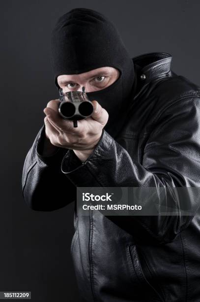 Thug With A Shotgun Stock Photo - Download Image Now - Bank Robber, Adult, Adults Only