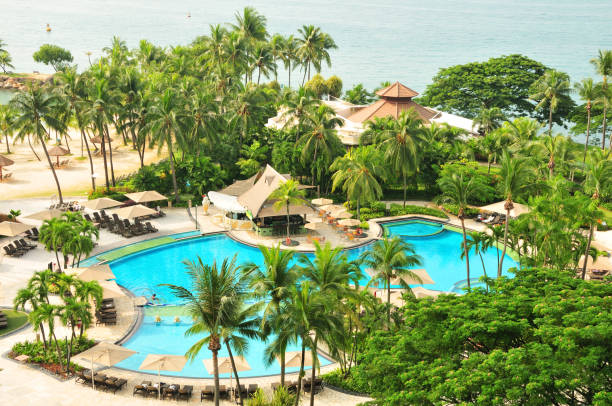 istock Beach Resort on Sentosa Island, Singapore 185112600