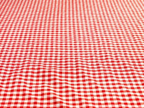 nappe à carreaux (cliquez pour en savoir plus - plaid textile red cotton photos et images de collection