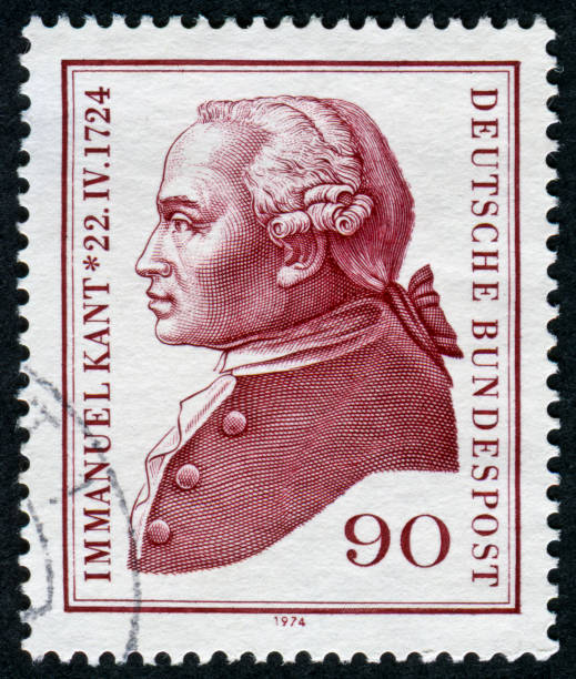 Immanuel Kant Stamp Cancelled Stamp From Germany Featuring The Philosopher Immanuel Kant immanuel stock pictures, royalty-free photos & images