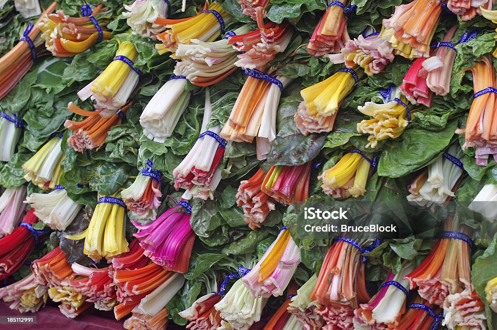 Rainbow chard Brightly colored rainbow chard at the farmer's market Chard Stock Photo