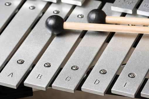 Bells (xylophone) keys and mallets.