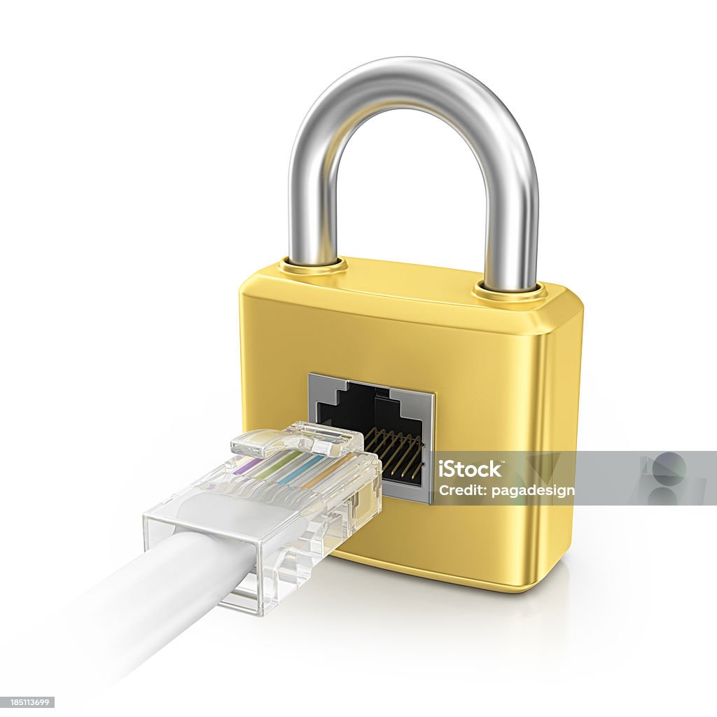 Connessione internet protetto - Foto stock royalty-free di Misure di sicurezza