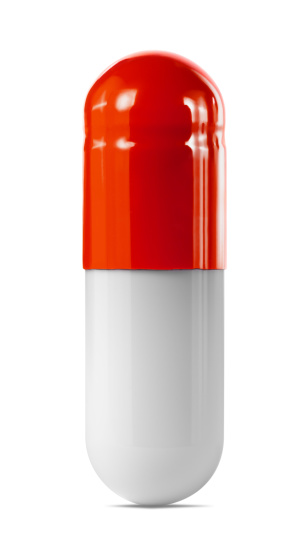 Red capsule on white background. Clipping path included.Related pictures: