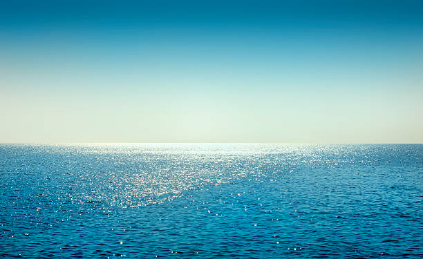 day at seaside beautiful sunny day at seaside; summer season. horizon over water stock pictures, royalty-free photos & images
