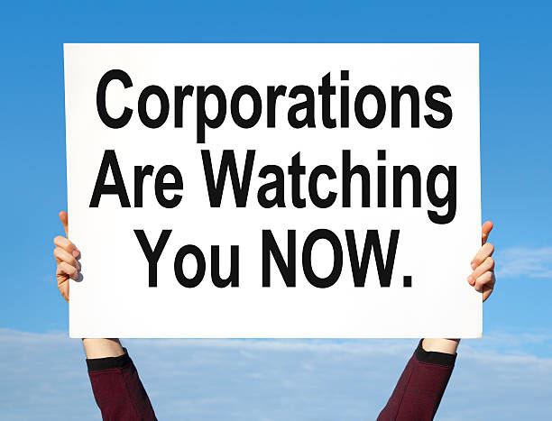 istock Corporations Are Watching You Now Sign 185114187