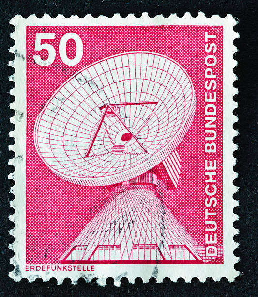 istock German Earth Station Stamp 185114713