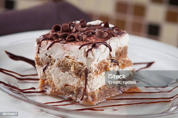 Cake Tiramisu Stock Photo - Download Image Now - Tiramisu, Baked Pastry Item, Brown