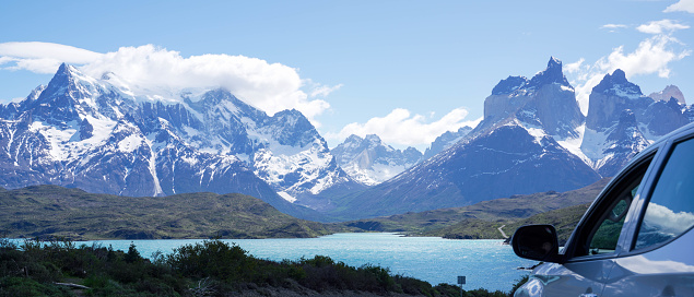 Road trip in Torres del Paine National Park, Chile.