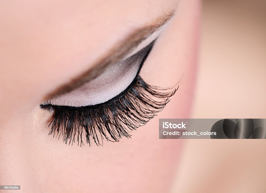 macro de olho maquiagem - Foto de stock de Cílios Postiços royalty-free