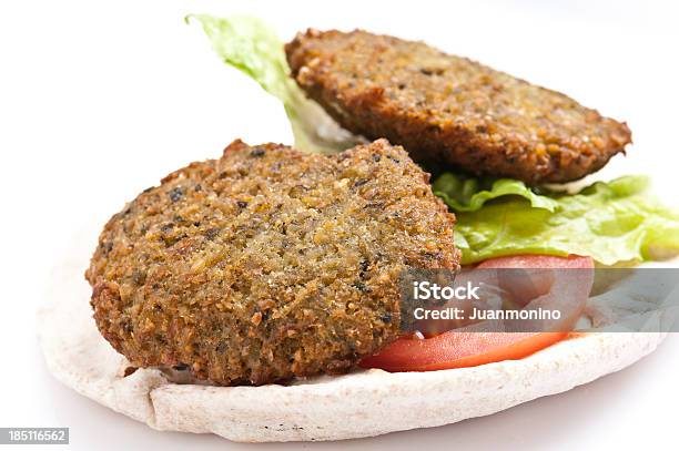 Falafel Pita Sandwich Stock Photo - Download Image Now - Falafel, Chick-Pea, Color Image