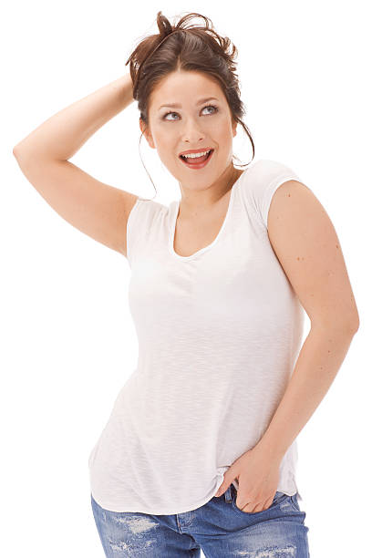 istock Casual Woman on white background 185116782
