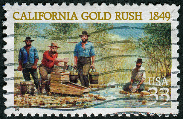 istock California Gold Rush Stamp 185116896