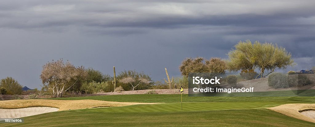 Pięknej pustyni Pole golfowe - Zbiór zdjęć royalty-free (Golf - Sport)