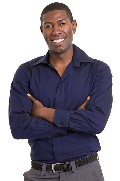 istock Happy Smiling Young Man With Arms Crossed 185117060