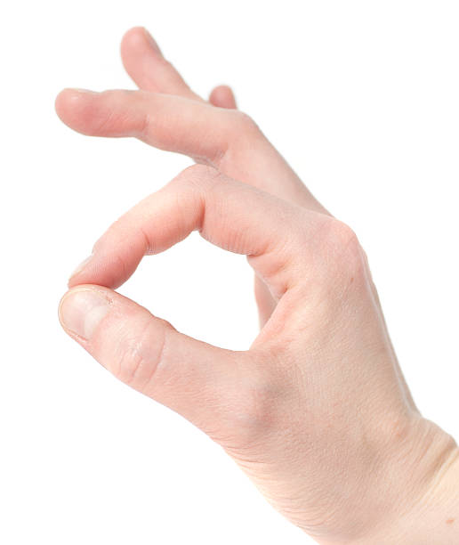istock Yoga mudra with hand on white background 185117931