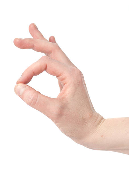 istock Yoga mudra with hand on white background 185117932