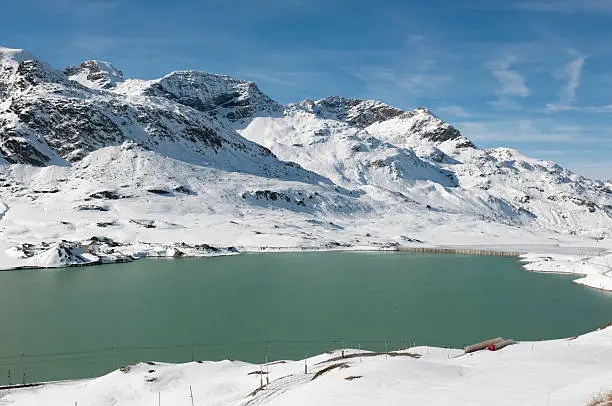 Lago Bianco by the Berninapass near St. Moritz  - Switzerland
