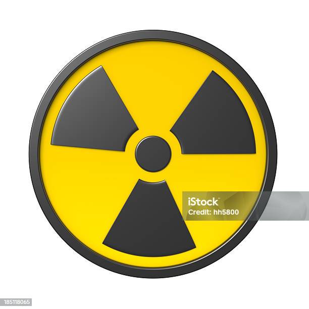 3d Radiation Sign Stock Photo - Download Image Now - Nuclear Power Station, Symbol, Radioactive Warning Symbol